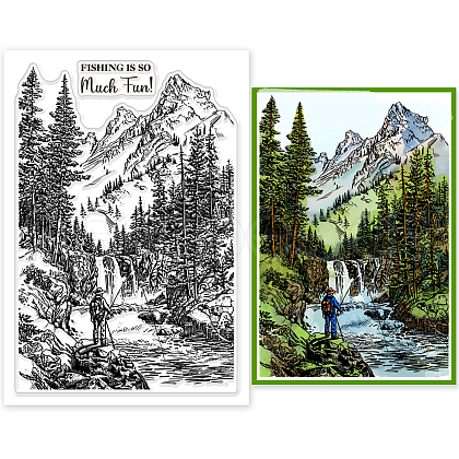 Custom Summer Theme PVC Plastic Clear Stamps DIY-WH0631-0377-1