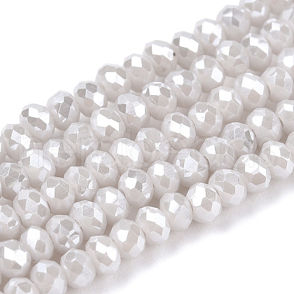 Electroplate Glass Beads Strands EGLA-A034-P1mm-A15-1-1