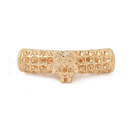 Brass Tube European Beads KK-G532-05A-G-1