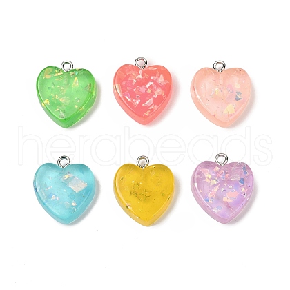 Transparent Resin Pendants RESI-Q020-03A-1