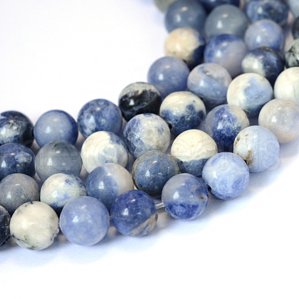 Natural Sodalite Round Bead Strands X-G-E334-10mm-08-1