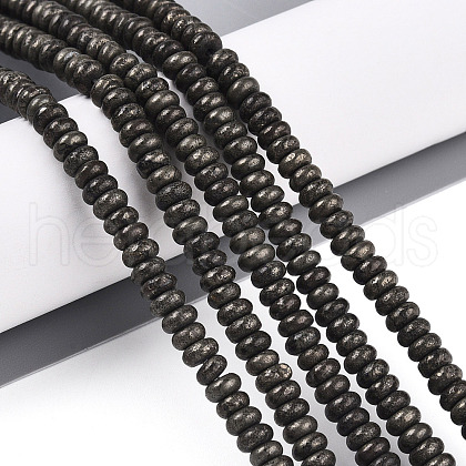 Natural Pyrite Beads Strands G-T140-81-1