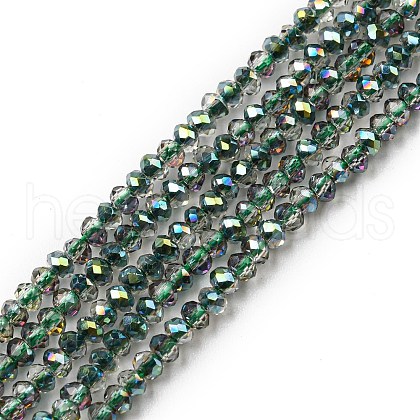 Electroplate Glass Beads Strands EGLA-F149-FR-10-1