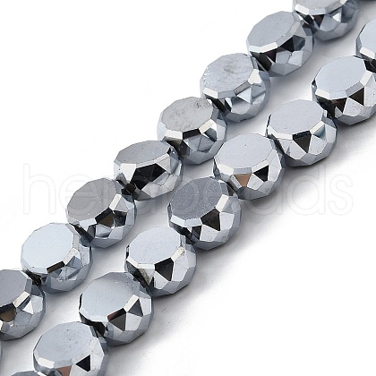 Electroplate Glass Beads Strands EGLA-L045-G-FP01-1