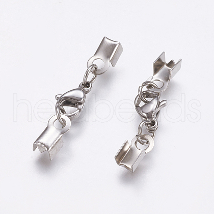 Tarnish Resistant 304 Stainless Steel Lobster Claw Clasps STAS-L021-11P-1
