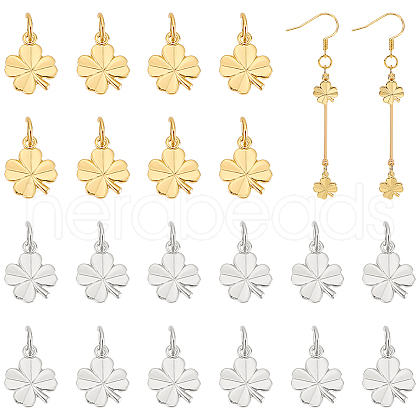 BENECREAT 40Pcs 2 Colors Brass Charms KK-BC0014-04-1