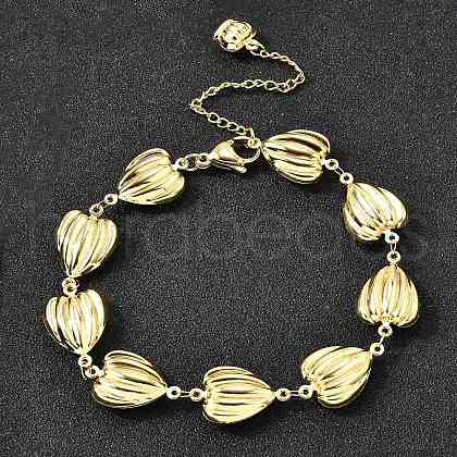 304 Stainless Steel Link Bracelets for Women BJEW-P354-04B-G-1