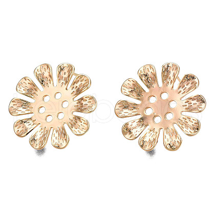 Brass Stud Earring Findings KK-N232-333LG-1