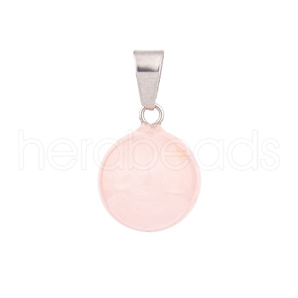 Natural Rose Quartz Charms PW-WG74EB2-04-1