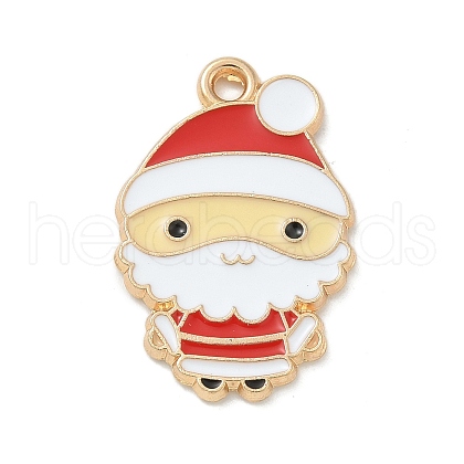 Christmas Alloy Enamel Pendants ENAM-K074-01G-10-1