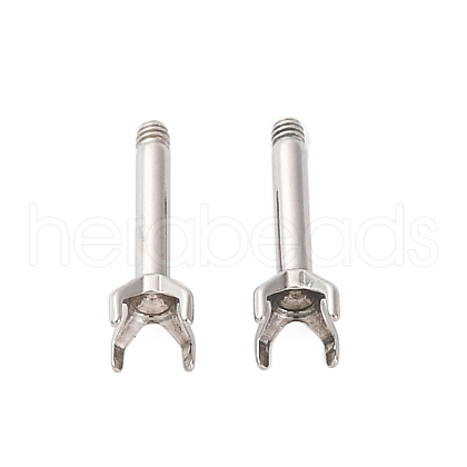 304 Stainless Steel Stud Earring Findings STAS-B091-02C-03P-1