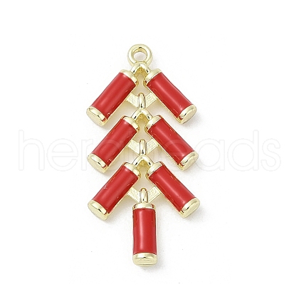 Alloy Enamel Pendants PALLOY-R151-23G-1
