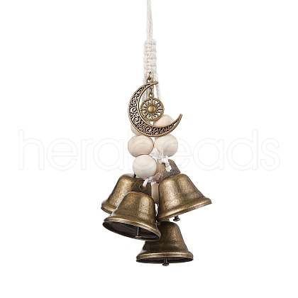Iron Bell Pendant Decoration HJEW-JM02258-1