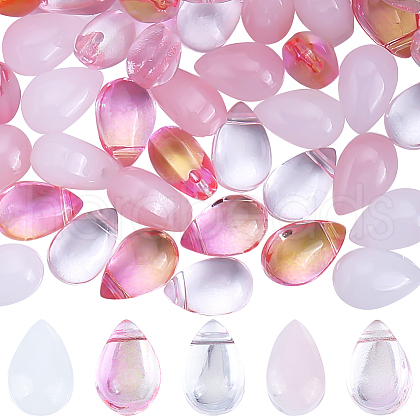 SUNNYCLUE 150Pcs 5 Style Glass Charms GLAA-SC0002-16B-1