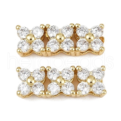 Eco-Friendly Brass Micro Pave Cubic Zirconia Rectangle Pendants ZIRC-M087-10G-NR-1-1