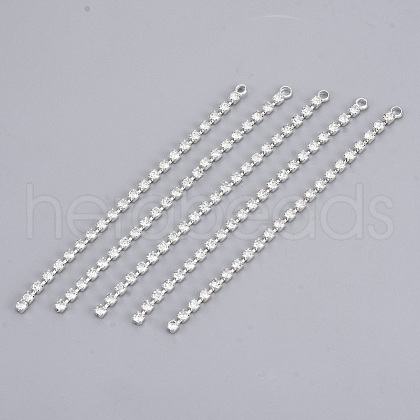 Brass Rhinestone Cup Chains Tassel Big Pendants KK-R129-10S-1