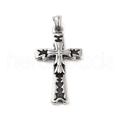 Retro 304 Stainless Steel Big Pendants STAS-I205-21AS-D-1