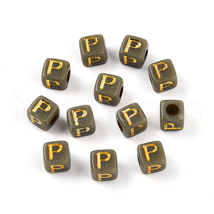 Plating Acrylic Beads OACR-N140-01G-P-1
