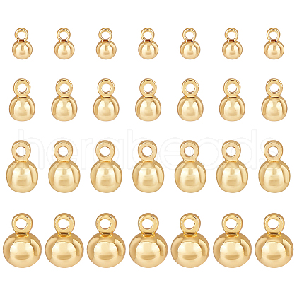 BENECREAT 40Pcs 4 Styles Brass Charms KK-BC0013-80-1