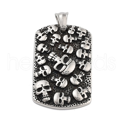 Retro 304 Stainless Steel Pendants STAS-I205-38AS-01-1