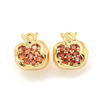 Brass Micro Pave Cubic Zirconia Pendants KK-K369-01G-06-1
