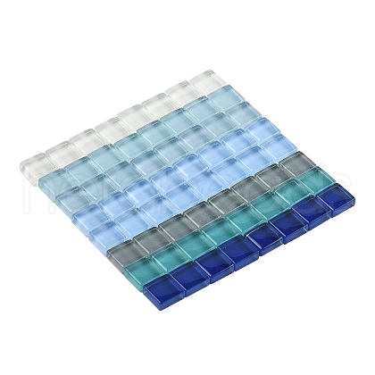8 Colors 20Pcs Transparent Glass Cabochon GLAA-YW0003-66A-1