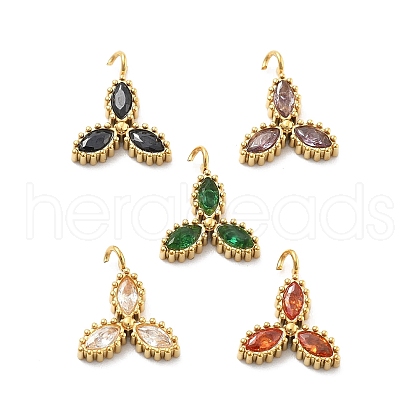 304 Stainless Steel Rhinestone Pendants STAS-L283-45G-1