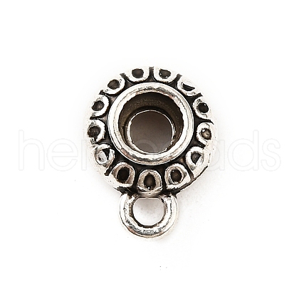 Tibetan Style Alloy Tube Bails TIBE-L008-42AS-1
