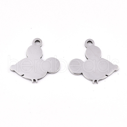 Non-Tarnish 201 Stainless Steel Charms STAS-S081-019-1