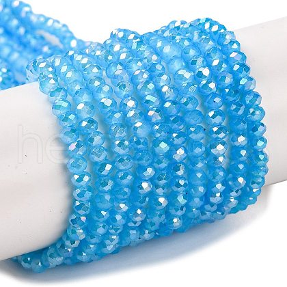 Baking Electroplate Glass Beads Strands X-DGLA-A039-J4mm-B12-1