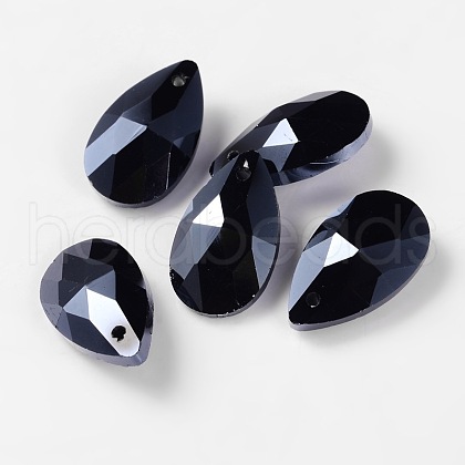 Electroplate Glass Pendants EGLA-O003-08-1