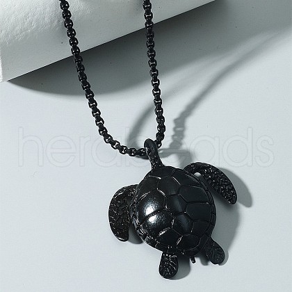 Fashionable Alloy Sea Turtle Pendant Necklaces for Men FS-WG54AC8-02-1