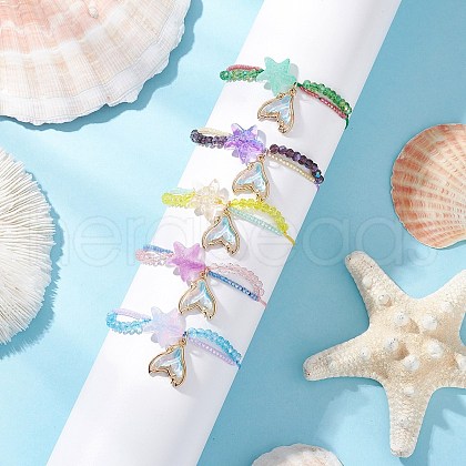 Glass Seed Beads Braided Bracelets BJEW-MZ00174-1