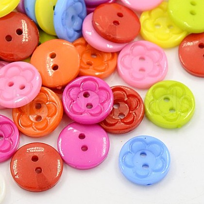 Acrylic Sewing Buttons for Clothes Design BUTT-E083-E-M-1