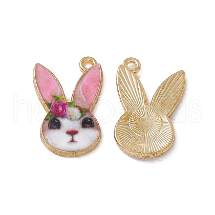 Rack Plating Alloy Enamel Pendants ENAM-K050-04D-1