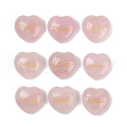 9Pcs Natural Rose Quartz Display Decorations G-G202-05-1