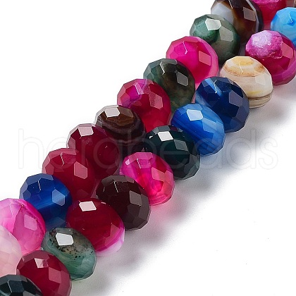 Natural Banded Agate/Striped Agate Beads Strands G-E605-A01-01A-1