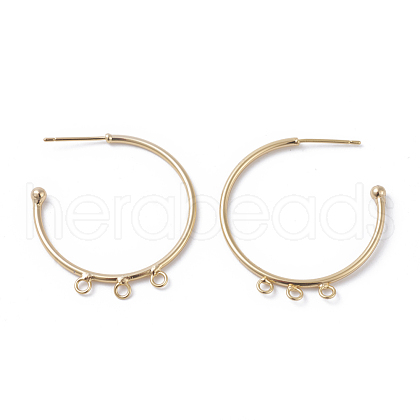 Brass Stud Earring Findings KK-I665-20G-1