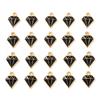 20Pcs Light Gold Alloy Enamel Charms ENAM-YW0001-36B-1