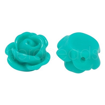 Rose Flower Opaque Resin Beads X-CRES-B1029-A12-1