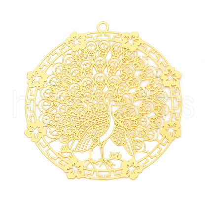 Brass Filigree Big Pendants KKC-T003-12G-1