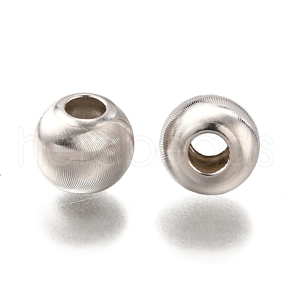 Rhodium Plated 925 Sterling Silver Beads STER-T007-11P-1