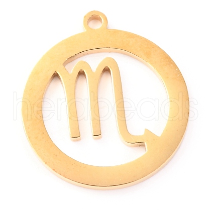 304 Stainless Steel Pendants STAS-O142-70G-E-1
