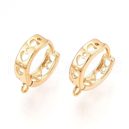Brass Hoop Earring Finding KK-N261-29G-1