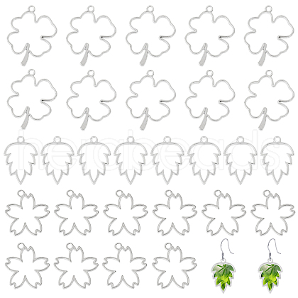 CHGCRAFT 30Pcs 3 Style Alloy Pendants FIND-CA0008-79-1