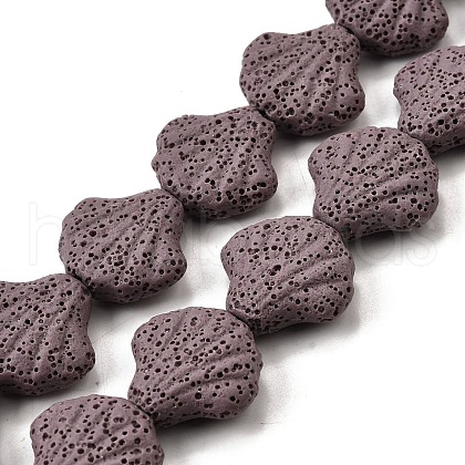 Dyed Natural Lava Rock Beads Strands G-A264-A04-01E-1