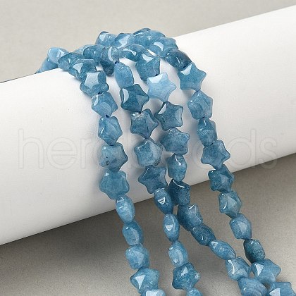 Dyed Natural Malaysia Jade Star Beads Strands G-Z080-A01-04-1