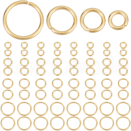 Beebeecraft 600Pcs 4 Styles 304 Stainless Steel Jump Rings STAS-BBC0004-56-1