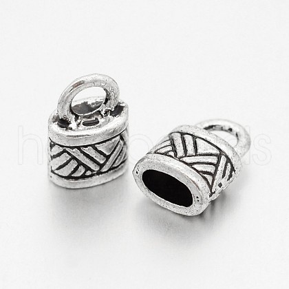 Tibetan Style Alloy Cord End TIBE-O006-239-1