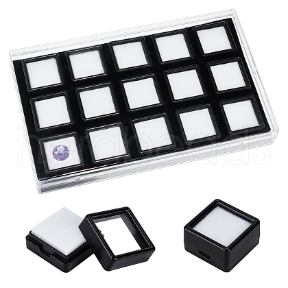 Plastic Diamond Storage Boxes Set CON-WH0092-69-1